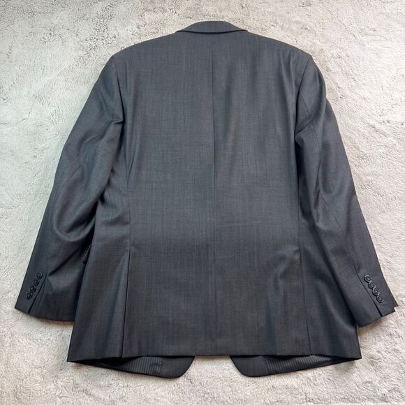 Calvin Klein Blazer Jacket Mens Size 44 Regular 100% Wool Sport Coat Grey - Picture 7 of 10